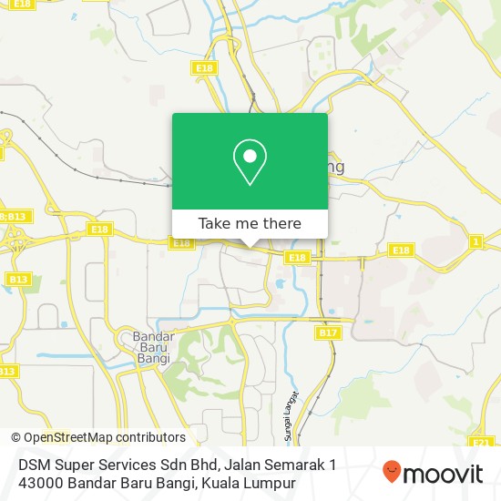 Peta DSM Super Services Sdn Bhd, Jalan Semarak 1 43000 Bandar Baru Bangi