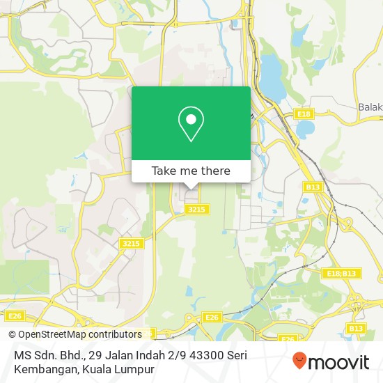 MS Sdn. Bhd., 29 Jalan Indah 2 / 9 43300 Seri Kembangan map