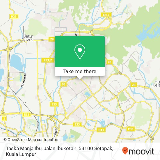 Taska Manja Ibu, Jalan Ibukota 1 53100 Setapak map