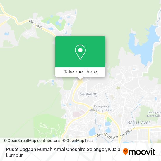 Peta Pusat Jagaan Rumah Amal Cheshire Selangor