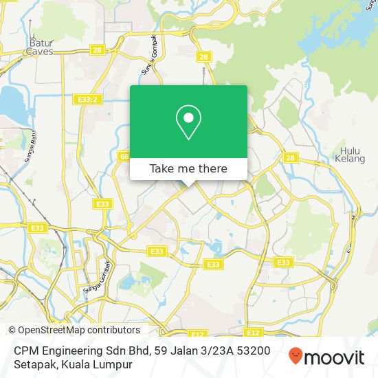 Peta CPM Engineering Sdn Bhd, 59 Jalan 3 / 23A 53200 Setapak