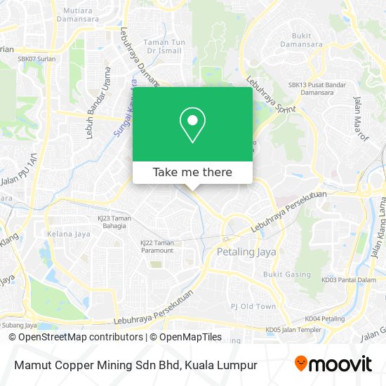 Mamut Copper Mining Sdn Bhd map