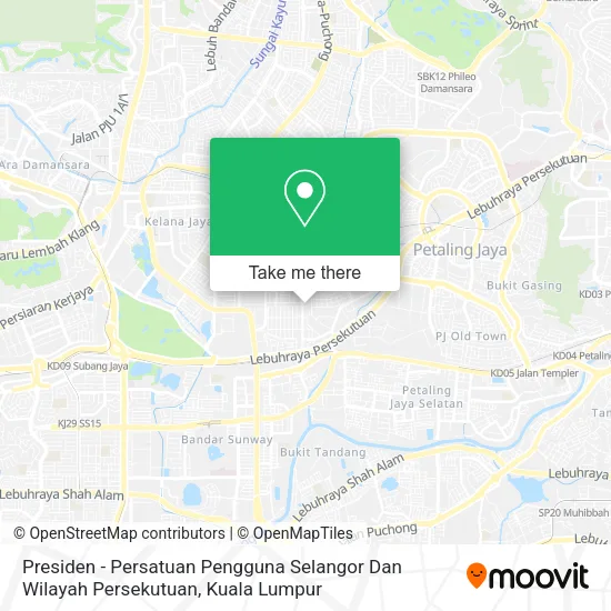 Peta Presiden - Persatuan Pengguna Selangor Dan Wilayah Persekutuan