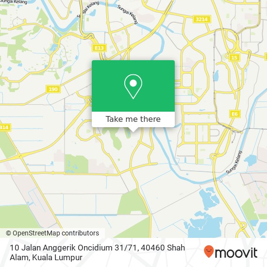 Peta 10 Jalan Anggerik Oncidium 31 / 71, 40460 Shah Alam