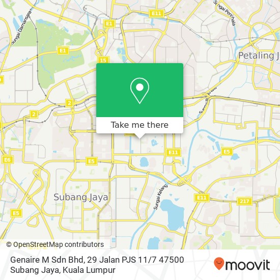 Peta Genaire M Sdn Bhd, 29 Jalan PJS 11 / 7 47500 Subang Jaya