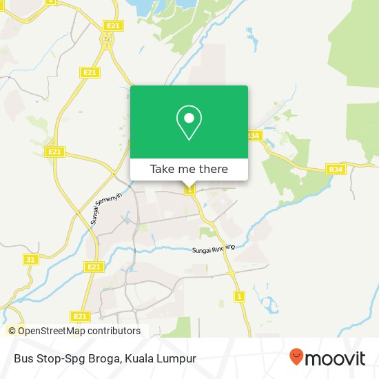 Bus Stop-Spg Broga map