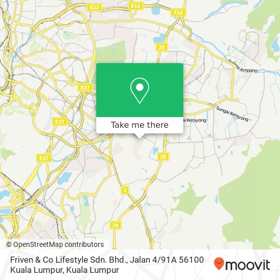 Friven & Co Lifestyle Sdn. Bhd., Jalan 4 / 91A 56100 Kuala Lumpur map