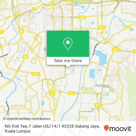 NG Kok Tee, 1 Jalan USJ 14 / 1 43328 Subang Jaya map