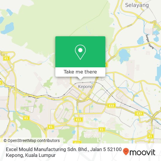 Peta Excel Mould Manufacturing Sdn. Bhd., Jalan 5 52100 Kepong