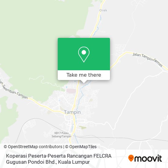 Koperasi Peserta-Peserta Rancangan FELCRA Gugusan Pondoi Bhd. map