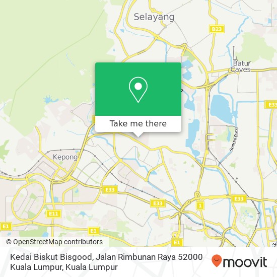 Kedai Biskut Bisgood, Jalan Rimbunan Raya 52000 Kuala Lumpur map