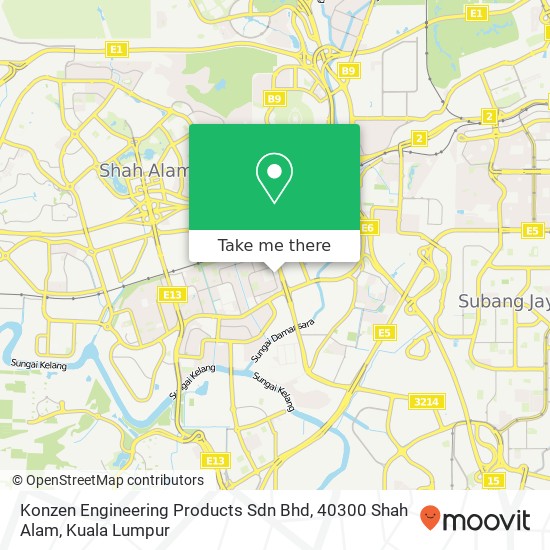Peta Konzen Engineering Products Sdn Bhd, 40300 Shah Alam