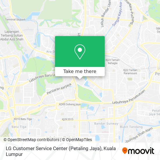 Peta LG Customer Service Center (Petaling Jaya)