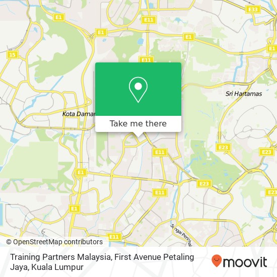 Training Partners Malaysia, First Avenue Petaling Jaya map