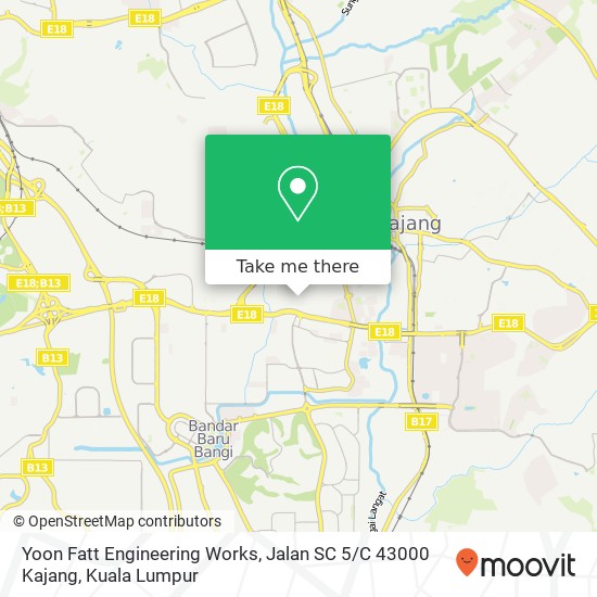 Yoon Fatt Engineering Works, Jalan SC 5 / C 43000 Kajang map