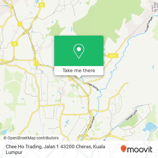 Chee Ho Trading, Jalan 1 43200 Cheras map