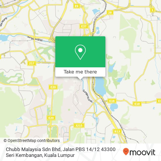 Chubb Malaysia Sdn Bhd, Jalan PBS 14 / 12 43300 Seri Kembangan map