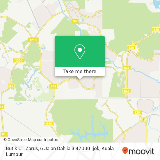 Butik CT Zarus, 6 Jalan Dahlia 3 47000 Ijok map