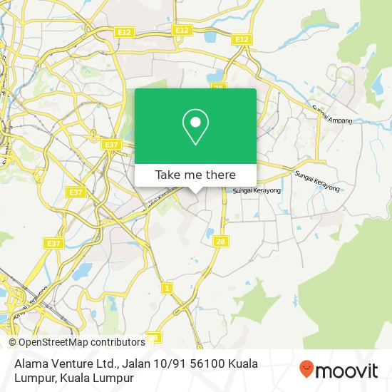 Alama Venture Ltd., Jalan 10 / 91 56100 Kuala Lumpur map