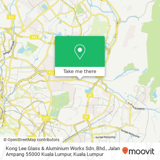 Kong Lee Glass & Aluminium Works Sdn. Bhd., Jalan Ampang 55000 Kuala Lumpur map