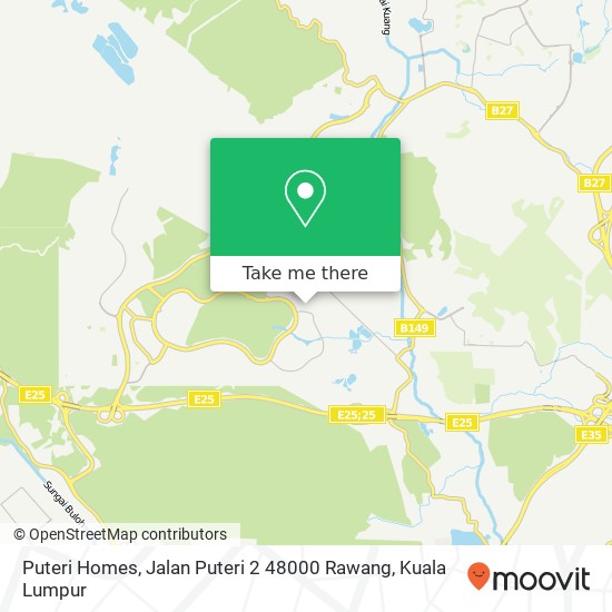 Puteri Homes, Jalan Puteri 2 48000 Rawang map