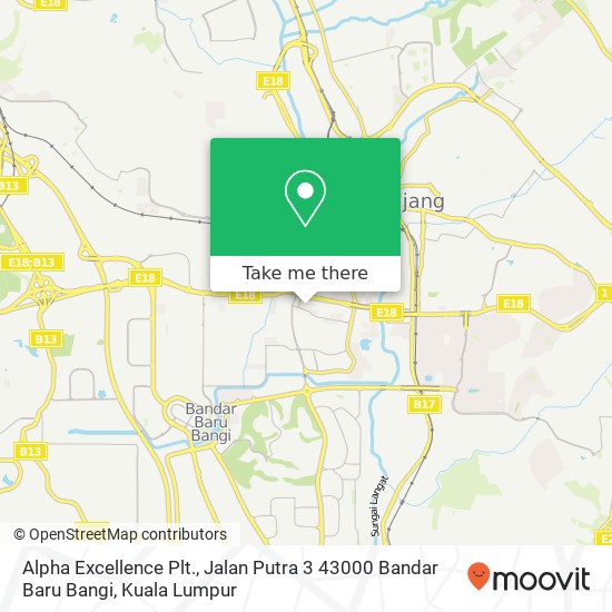 Alpha Excellence Plt., Jalan Putra 3 43000 Bandar Baru Bangi map