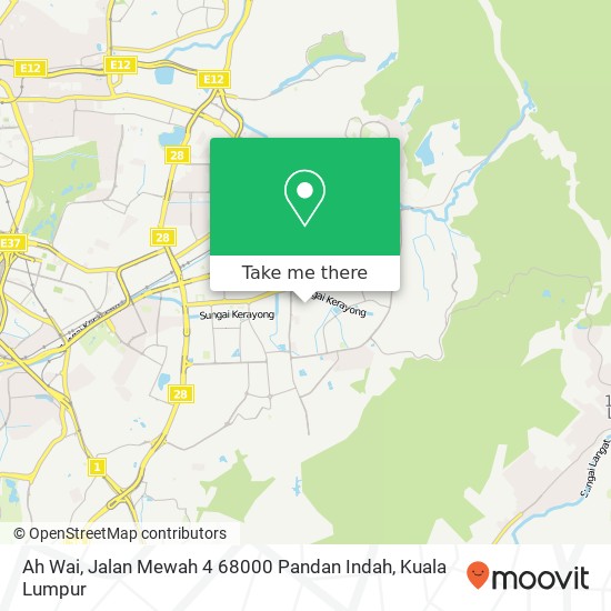 Peta Ah Wai, Jalan Mewah 4 68000 Pandan Indah