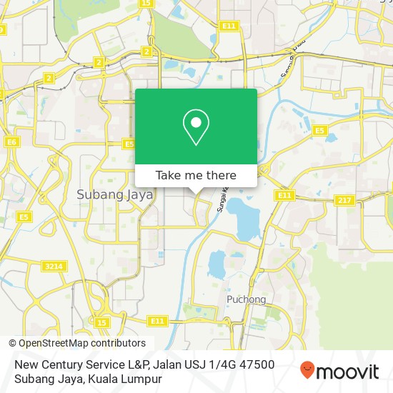 New Century Service L&P, Jalan USJ 1 / 4G 47500 Subang Jaya map