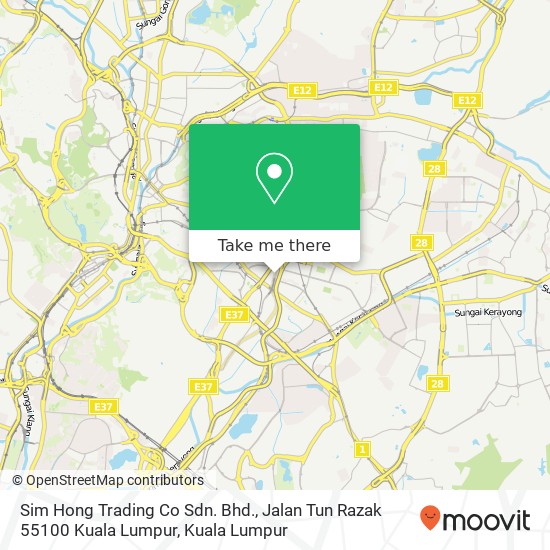 Sim Hong Trading Co Sdn. Bhd., Jalan Tun Razak 55100 Kuala Lumpur map