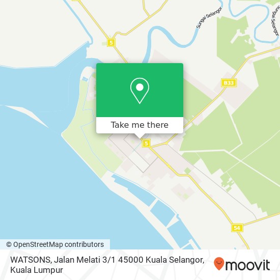 WATSONS, Jalan Melati 3 / 1 45000 Kuala Selangor map