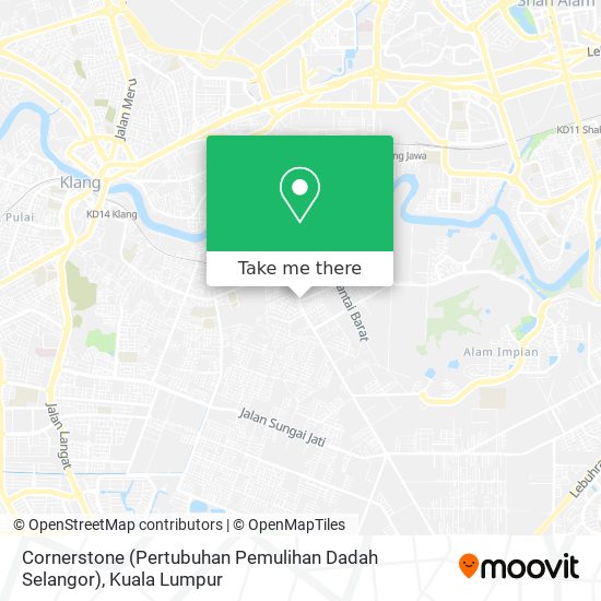 Peta Cornerstone (Pertubuhan Pemulihan Dadah Selangor)