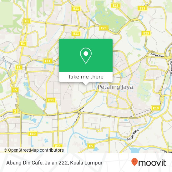 Abang Din Cafe, Jalan 222 map