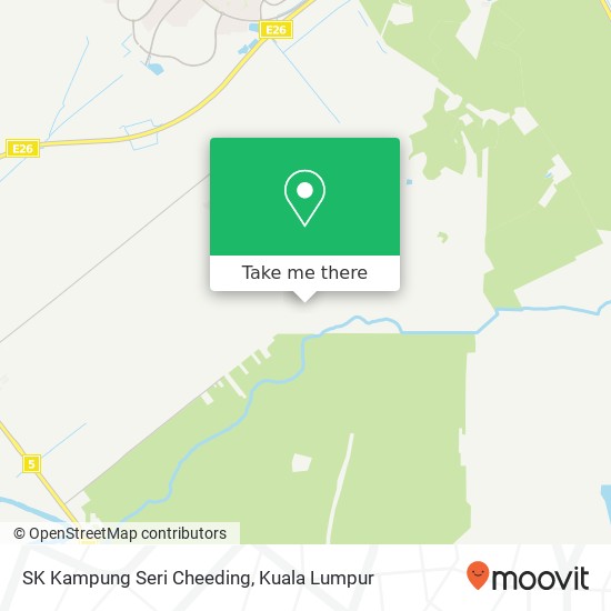 Peta SK Kampung Seri Cheeding, Jalan Sekolah 42700 Jenjarom