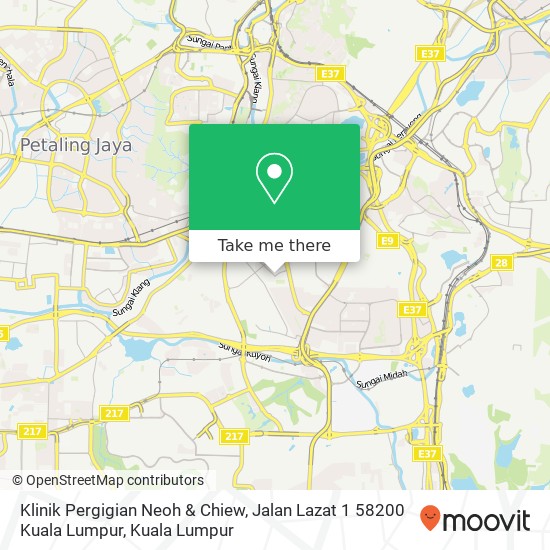 Klinik Pergigian Neoh & Chiew, Jalan Lazat 1 58200 Kuala Lumpur map