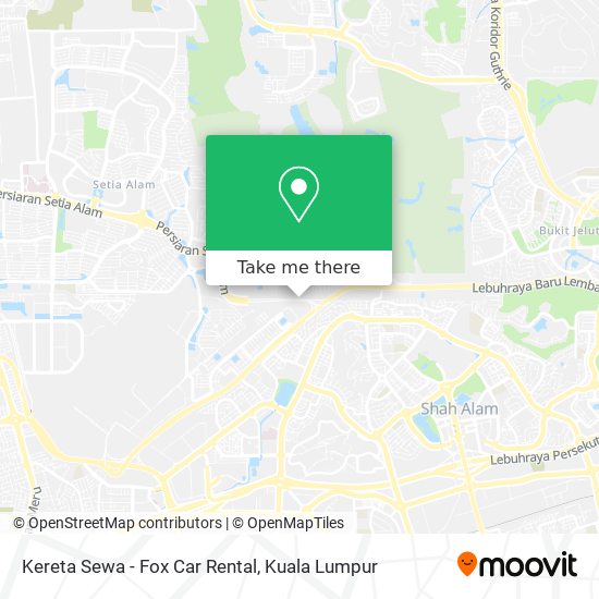 Kereta Sewa - Fox Car Rental map