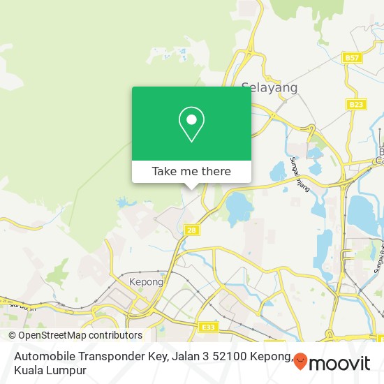 Automobile Transponder Key, Jalan 3 52100 Kepong map