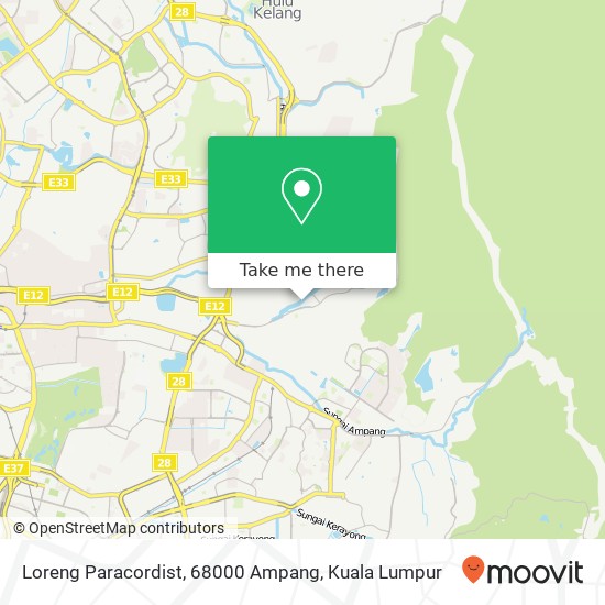 Loreng Paracordist, 68000 Ampang map