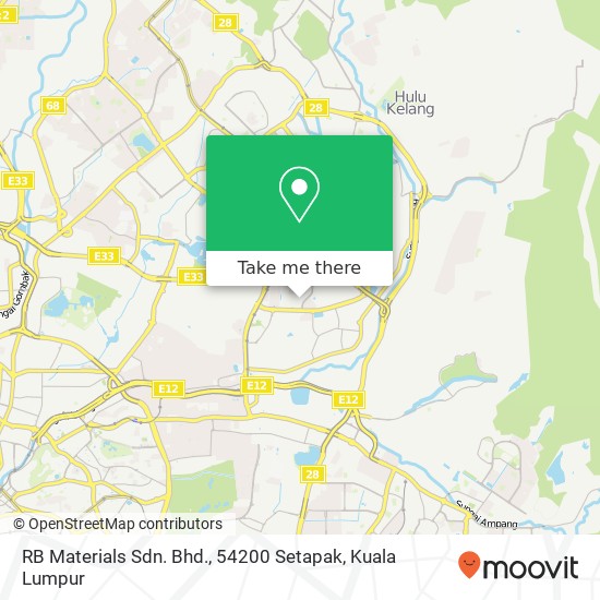 RB Materials Sdn. Bhd., 54200 Setapak map