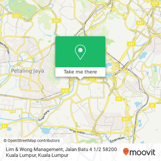 Peta Lim & Wong Management, Jalan Batu 4 1 / 2 58200 Kuala Lumpur