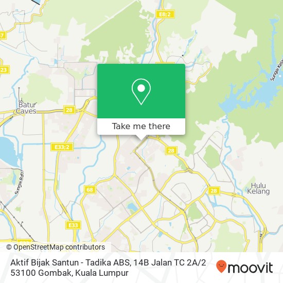 Aktif Bijak Santun - Tadika ABS, 14B Jalan TC 2A / 2 53100 Gombak map