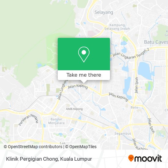 如何坐公交 火车或捷运和轻快铁去kuala Lumpur的klinik Pergigian Chong