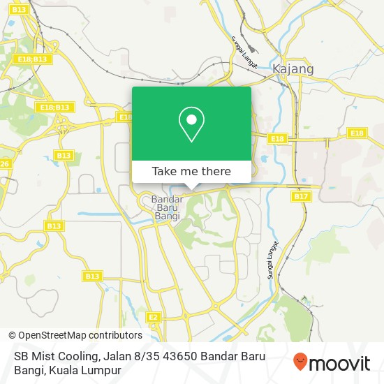 SB Mist Cooling, Jalan 8 / 35 43650 Bandar Baru Bangi map