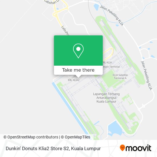 Dunkin' Donuts Klia2 Store S2 map