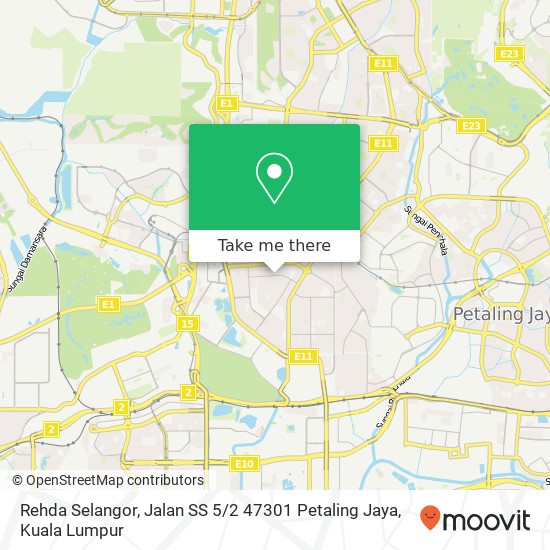 Rehda Selangor, Jalan SS 5 / 2 47301 Petaling Jaya map