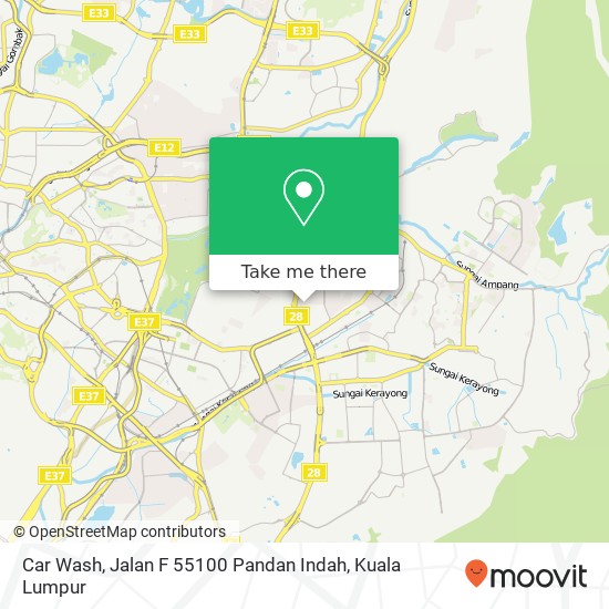 Car Wash, Jalan F 55100 Pandan Indah map