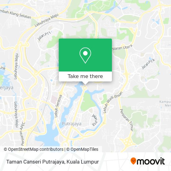 Peta Taman Canseri Putrajaya