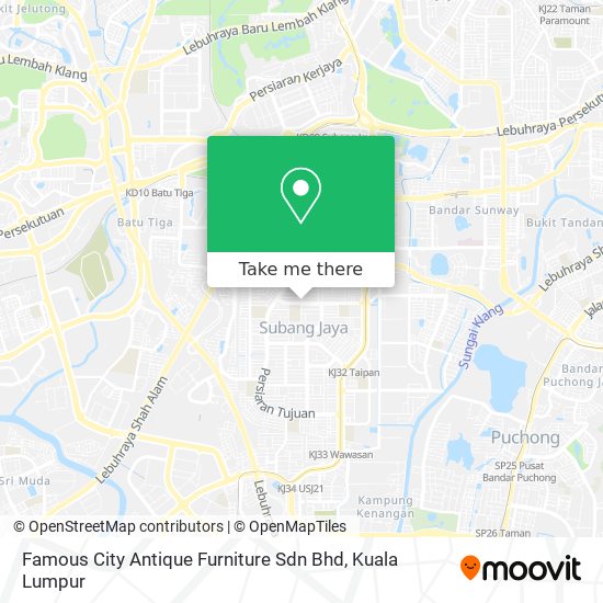 Peta Famous City Antique Furniture Sdn Bhd