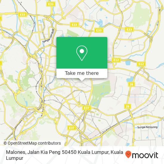 Malones, Jalan Kia Peng 50450 Kuala Lumpur map