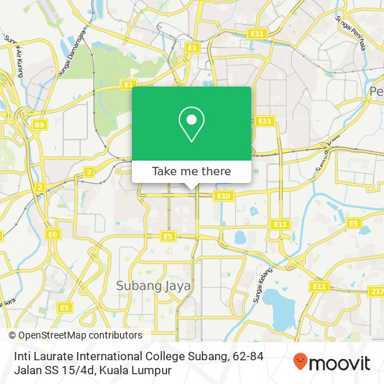 Inti Laurate International College Subang, 62-84 Jalan SS 15 / 4d map