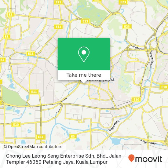 Chong Lee Leong Seng Enterprise Sdn. Bhd., Jalan Templer 46050 Petaling Jaya map